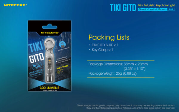 چراغ قوه Nite Core مدل Tiki Gitd Blue
